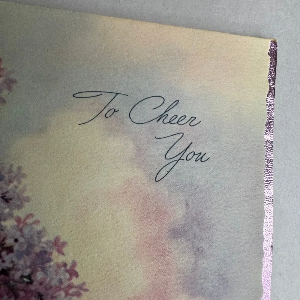 Vintage Harry Doehla Company Greeting Card To Cheer You Lilac Religious 303S‎